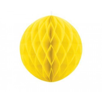 Bola Nido de Abeja amarilla 30 cm (1ud)