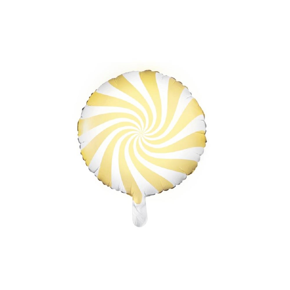 Balão Caramelo Amarelo e Branco (1 ud)