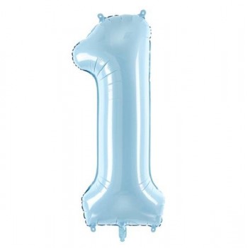 Balão Número "0" Azul - 35 cm  (1 ud)
