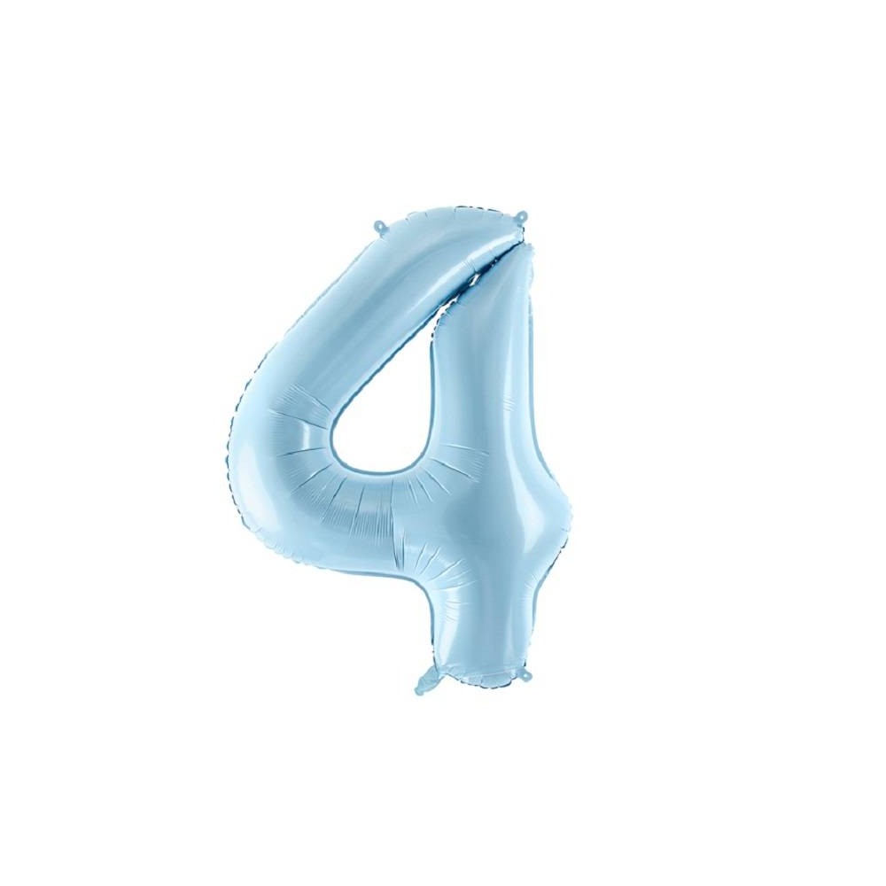 Balão Número "4" Azul claro - 86 cm  (1 ud)