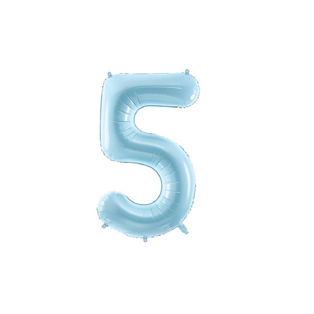 Balão Número "5" Azul claro - 86 cm  (1 ud)