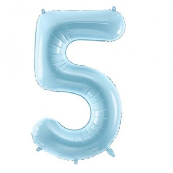Balão Número "5" Azul claro - 86 cm  (1 ud)
