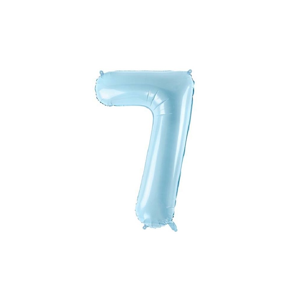Balão Número "7" Azul claro - 86 cm  (1 ud)