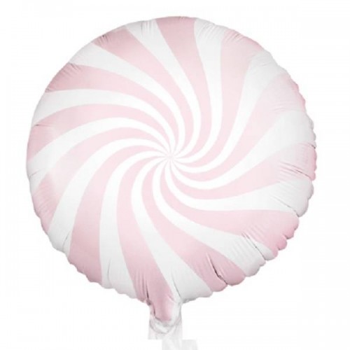Balão Caramelo Rosa e Branco (1 ud)