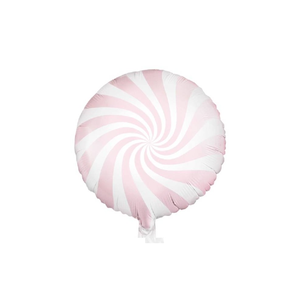 Balão Caramelo Rosa e Branco (1 ud)