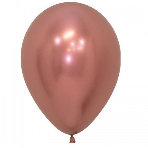 Balões Reflex Rosa Dourado (12 uds)