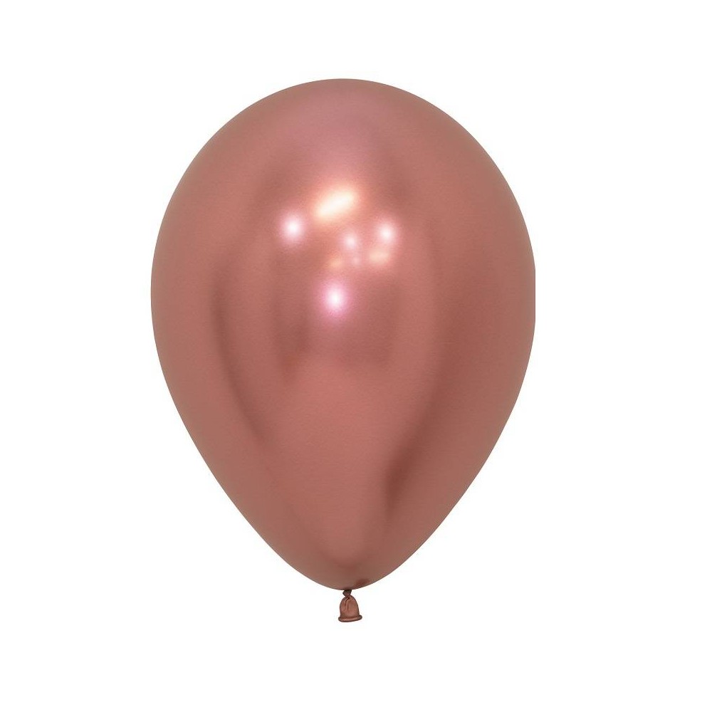Balões Reflex Rosa Dourado (12 uds)