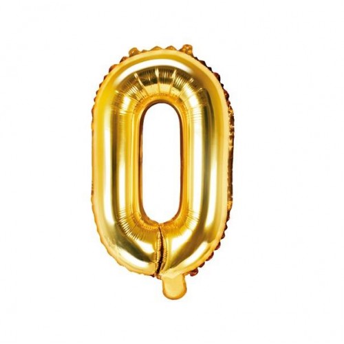 Balão Letra "O" Ouro - 35 cm  (1 ud)