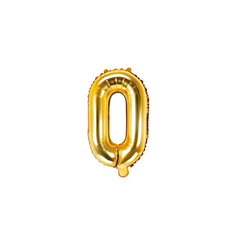 Globo letra "O" Oro - 35 cm  (1 ud)