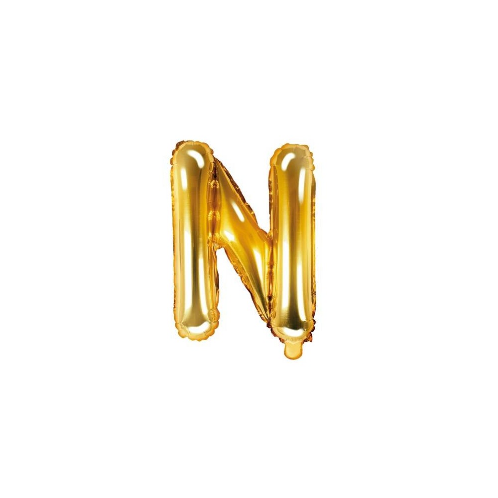 Globo letra "N" Oro - 35 cm  (1 ud)
