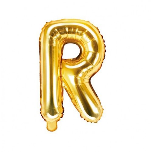 Balão Letra "R" Ouro - 35 cm  (1 ud)
