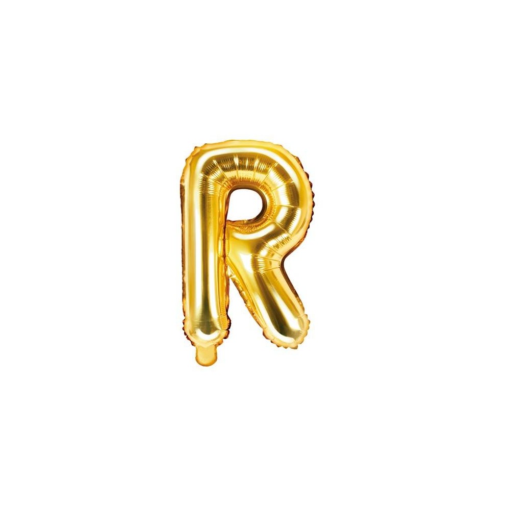 Balão Letra "R" Ouro - 35 cm  (1 ud)