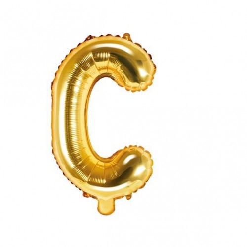 Balão Letra "C" Ouro - 35 cm  (1 ud)