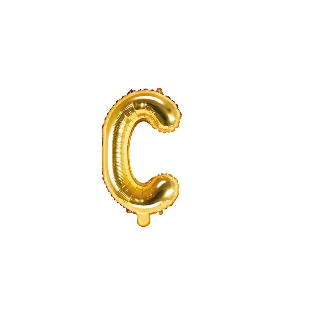 Balão Letra "C" Ouro - 35 cm  (1 ud)