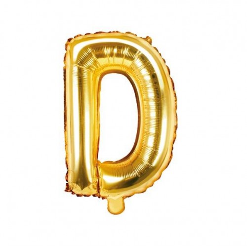 Balão Letra "D" Ouro - 35 cm  (1 ud)