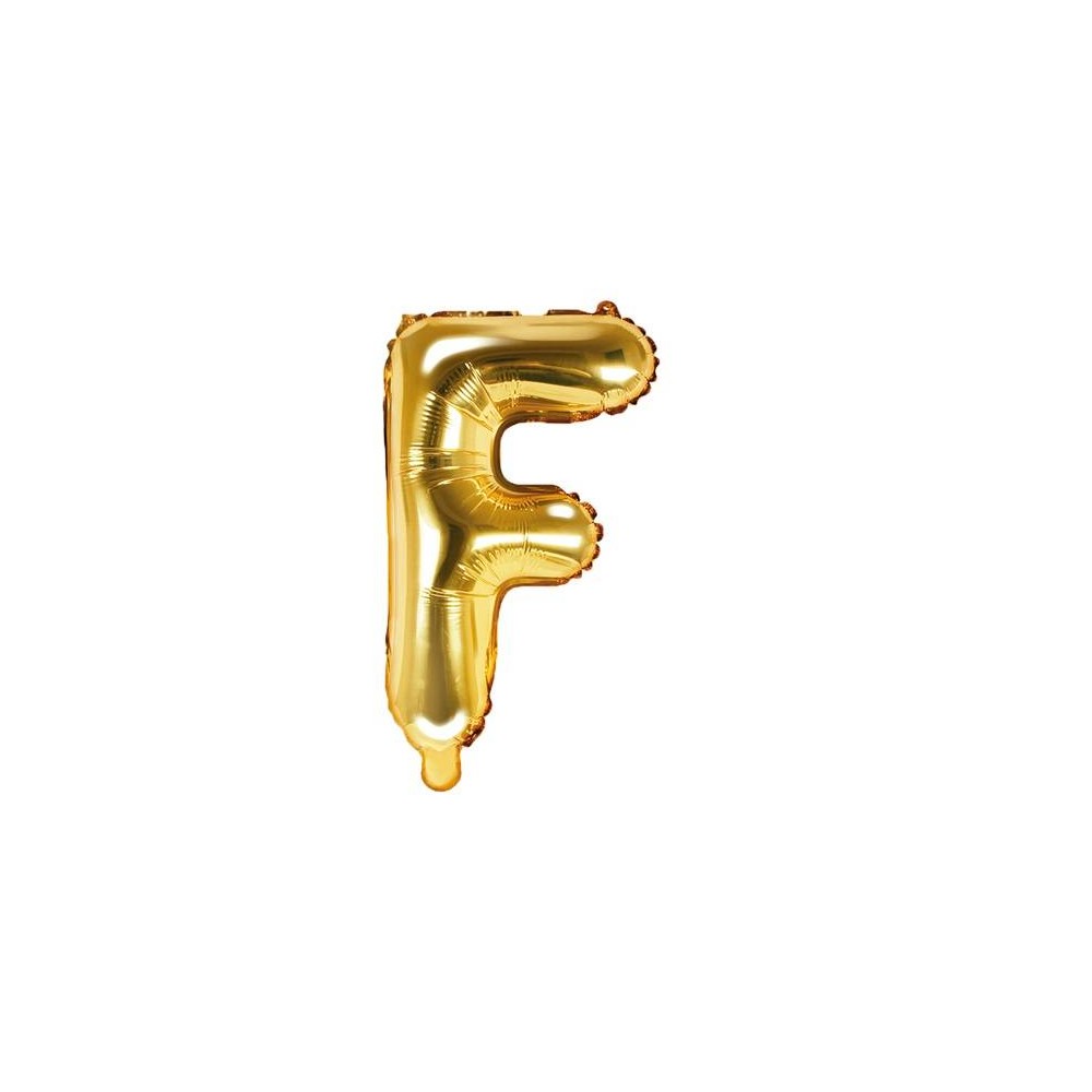 Balão Letra "F" Ouro - 35 cm  (1 ud)