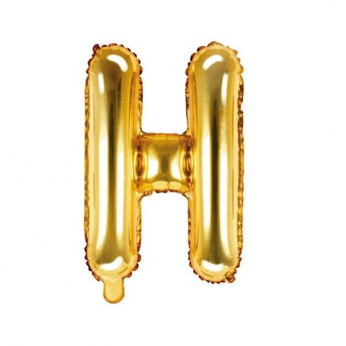 Balão Letra "H" Ouro - 35 cm  (1 ud)