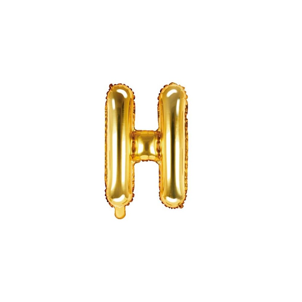 Globo letra "H" Oro - 35 cm  (1 ud)