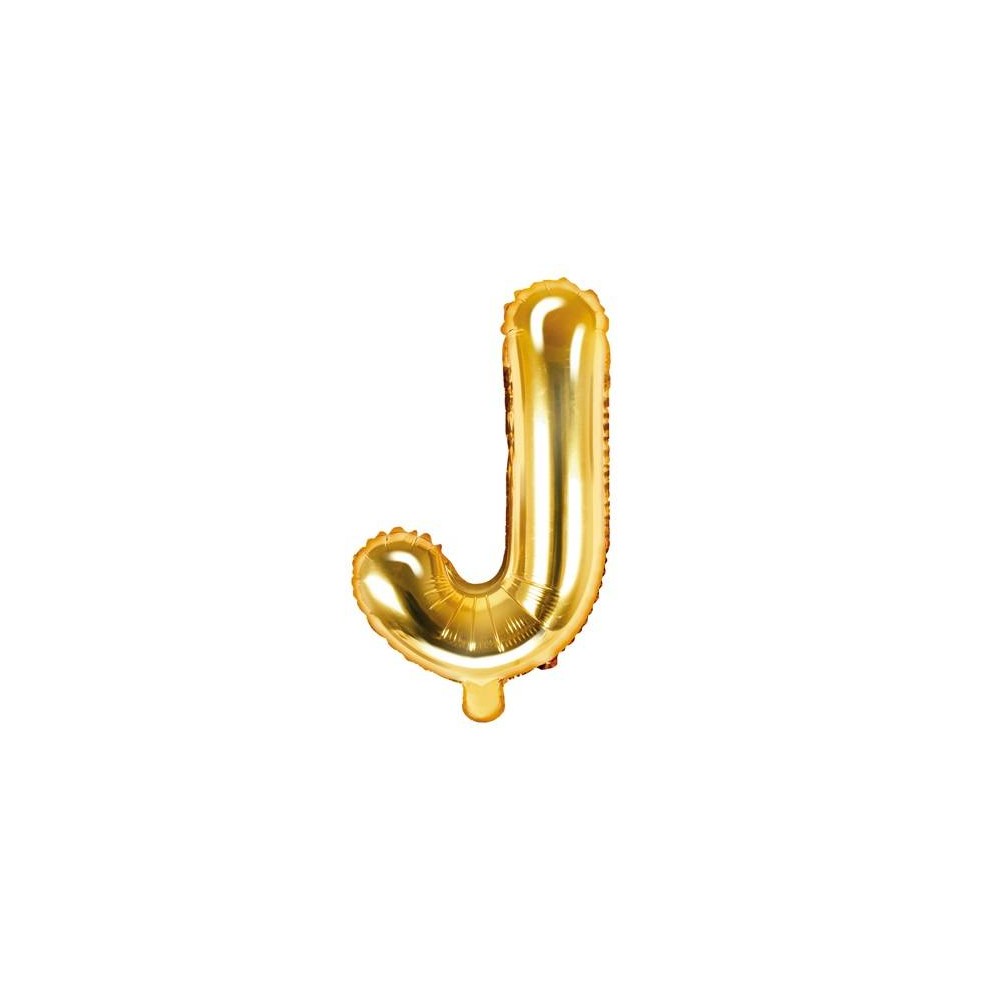 Globo letra "J" Oro - 35 cm  (1 ud)