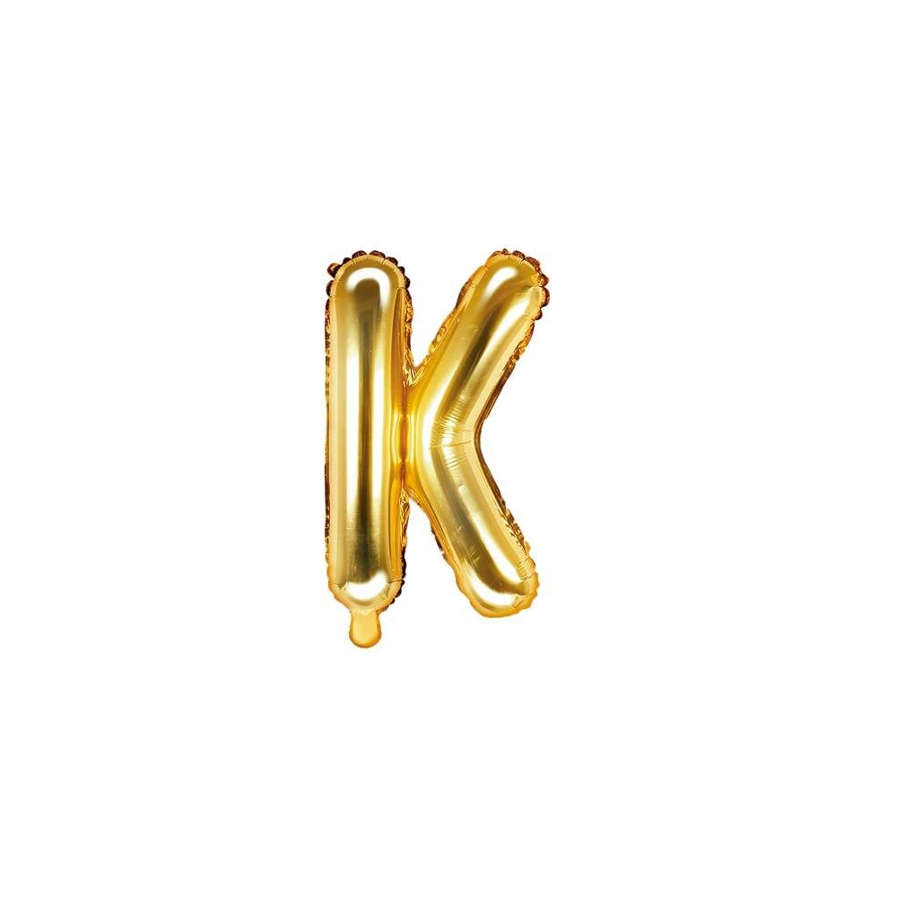 Balão Letra "K" Ouro - 35 cm  (1 ud)