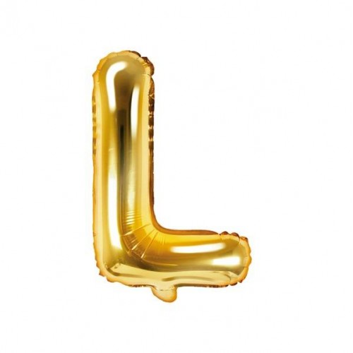 Balão Letra "L" Ouro - 35 cm  (1 ud)