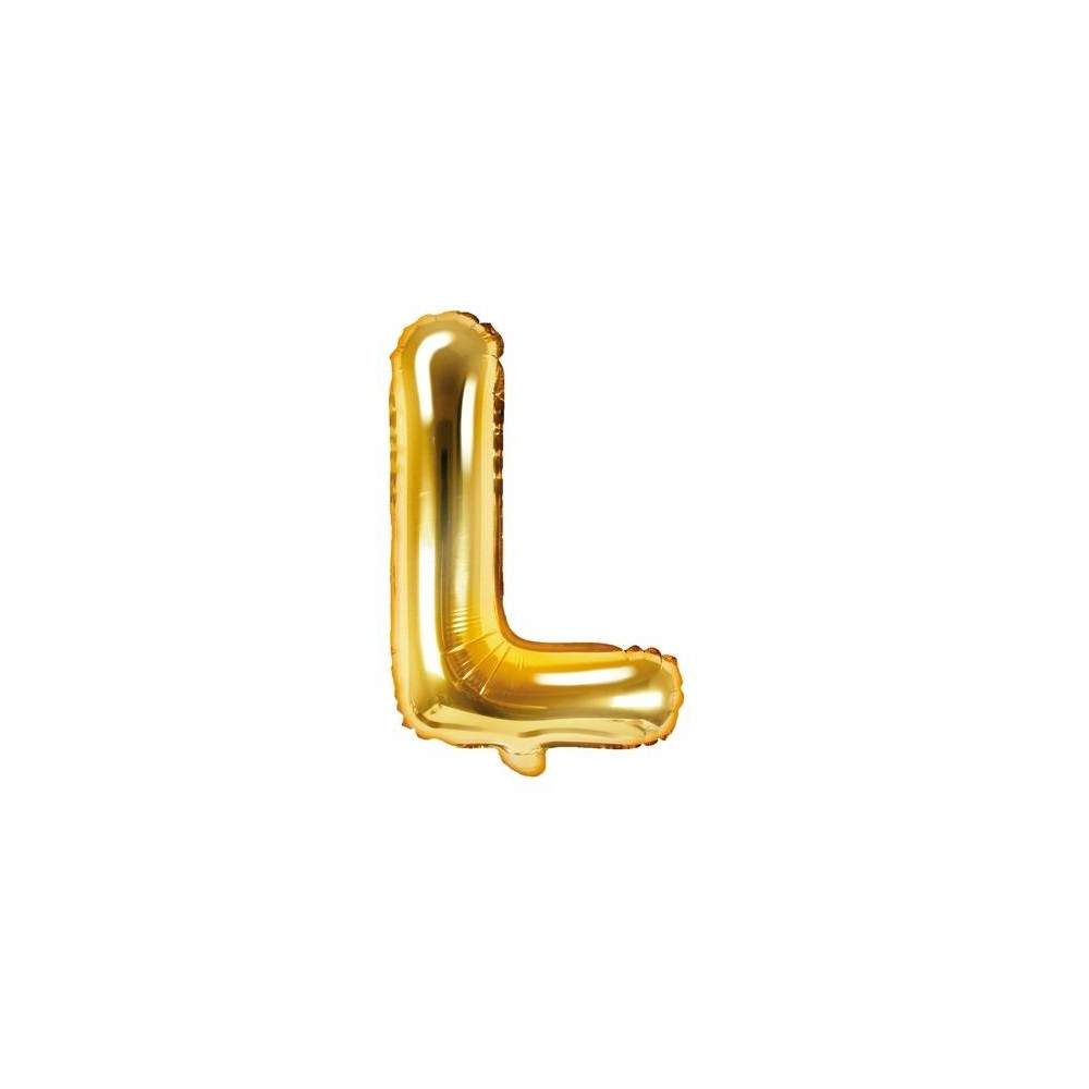 Balão Letra "L" Ouro - 35 cm  (1 ud)