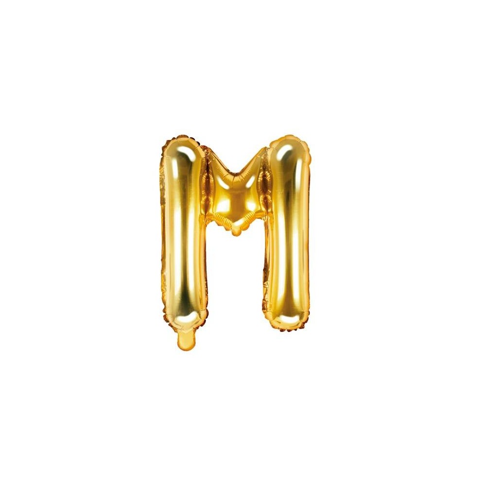 Balão Letra "M" Ouro - 35 cm  (1 ud)