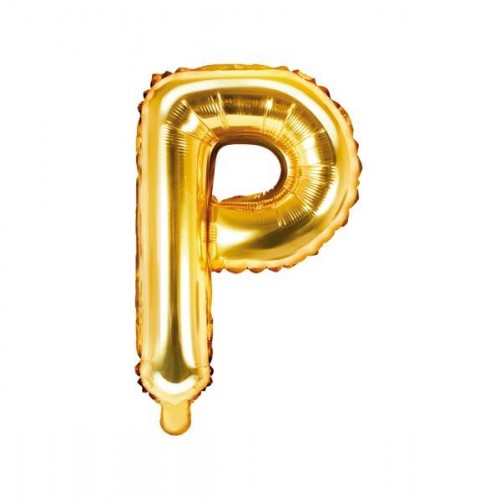 Balão Letra "P" Ouro - 35 cm  (1 ud)