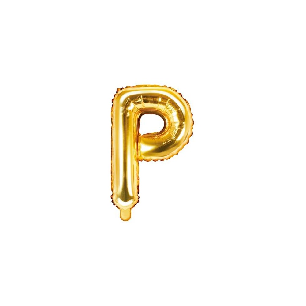 Balão Letra "P" Ouro - 35 cm  (1 ud)