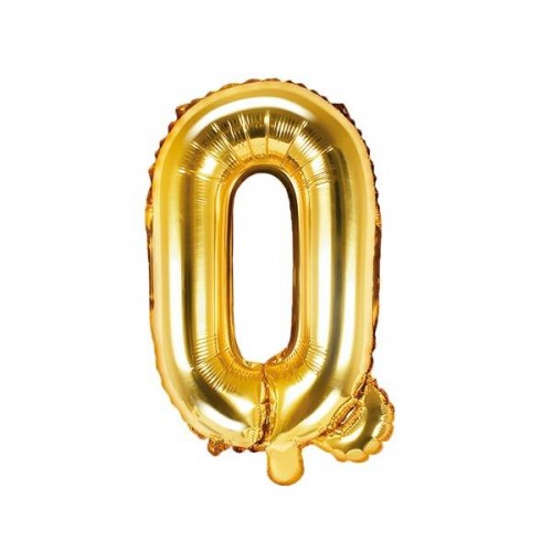 Balão Letra "Q" Ouro - 35 cm  (1 ud)