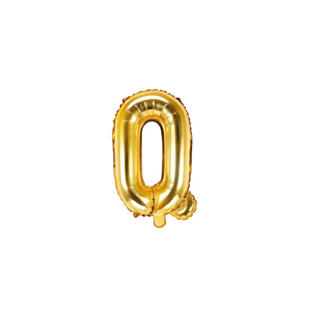 Balão Letra "Q" Ouro - 35 cm  (1 ud)