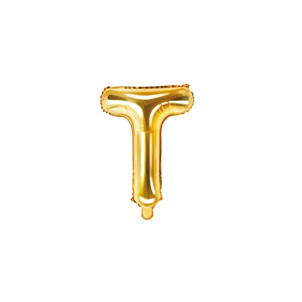 Balão Letra "T" Ouro - 35 cm  (1 ud)