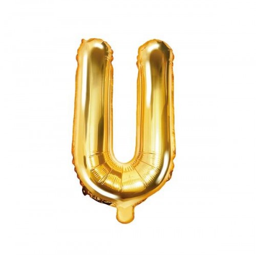 Balão Letra "U" Ouro - 35 cm  (1 ud)