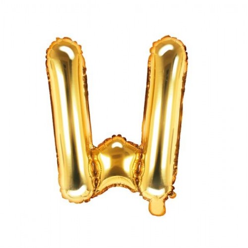 Balão Letra "W" Ouro - 35 cm  (1 ud)