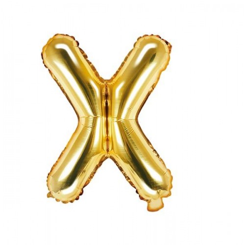 Globo letra "X" Oro - 35 cm  (1 ud)