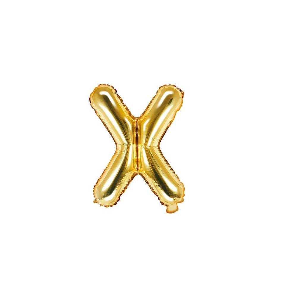 Balão Letra "X" Ouro - 35 cm  (1 ud)