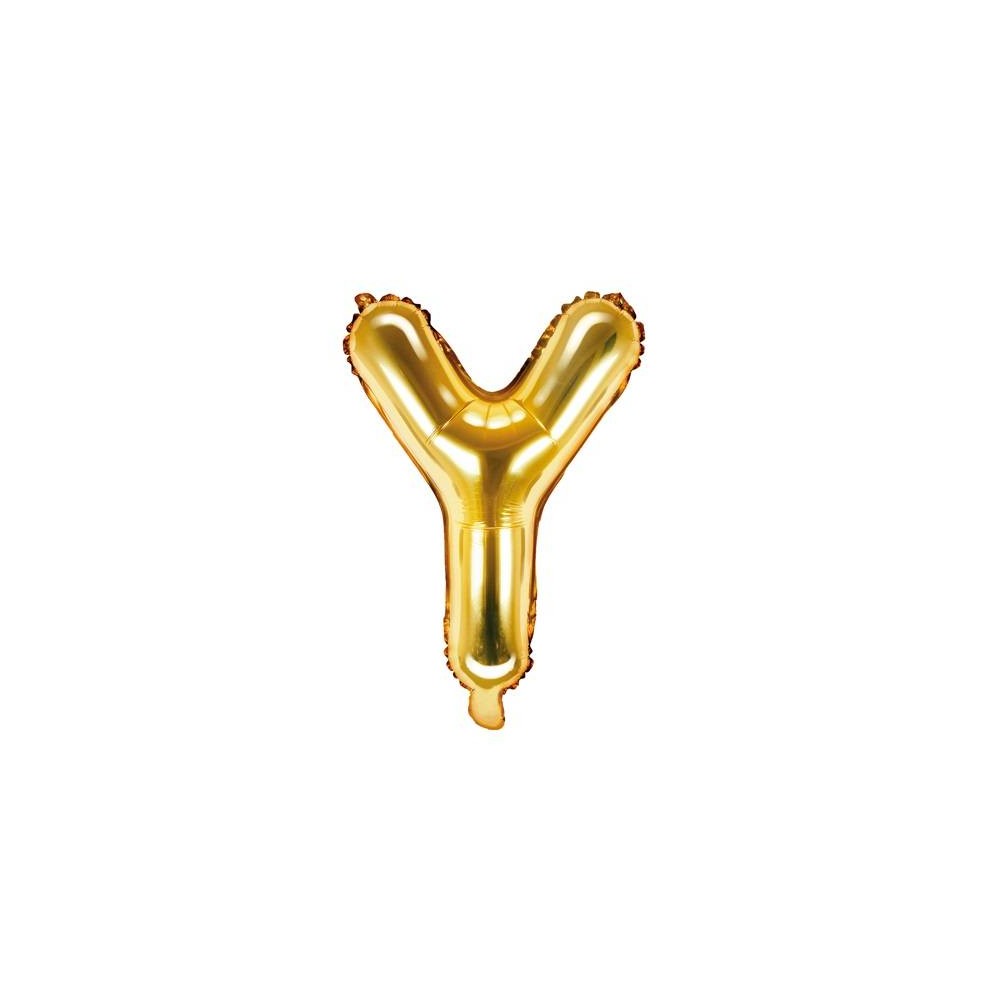 Balão Letra "Y" Ouro - 35 cm  (1 ud)