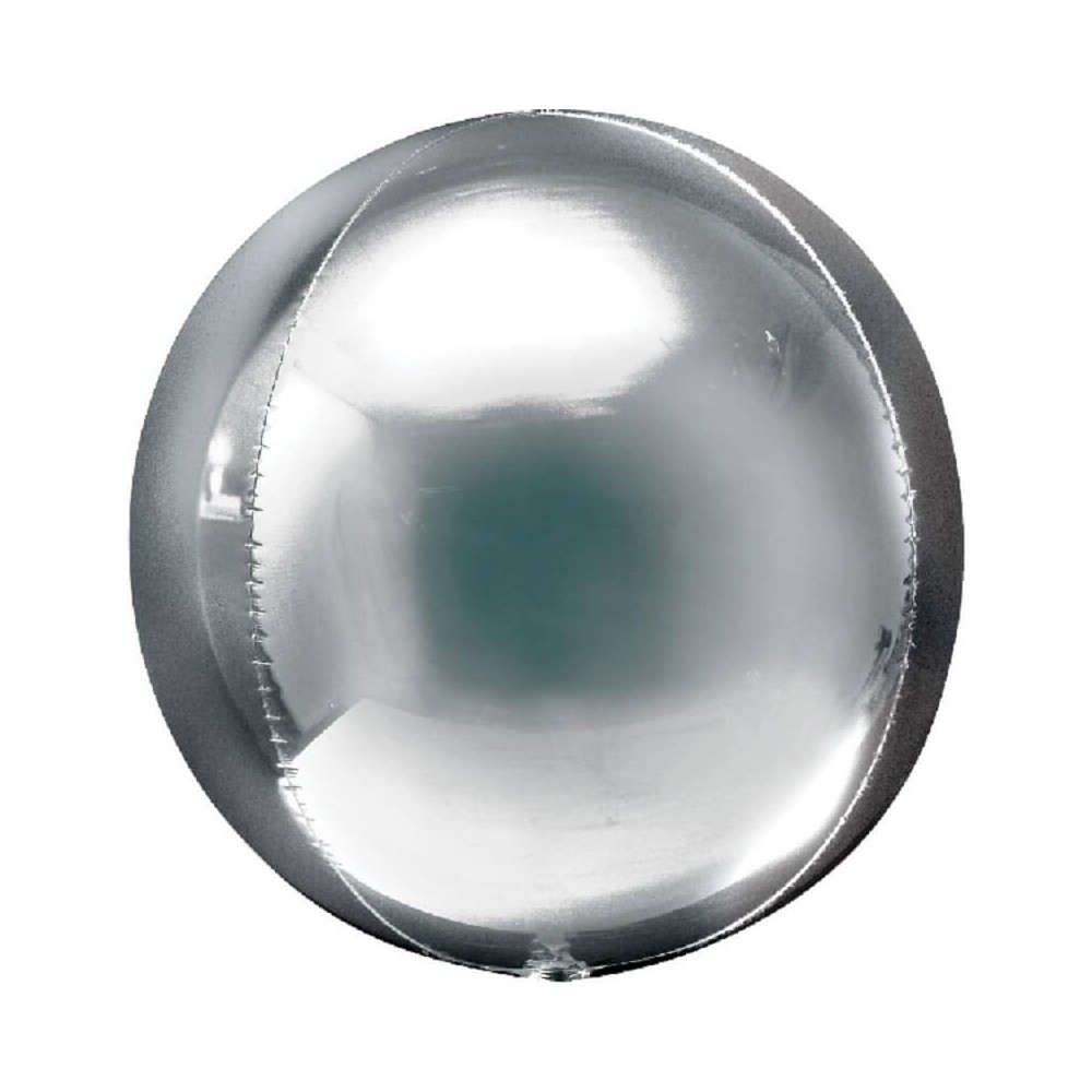 Balão Esfera Foil Prata 40 cm (1 ud)