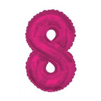 Globo número "8" Fucsia - 86 cm  (1 ud)