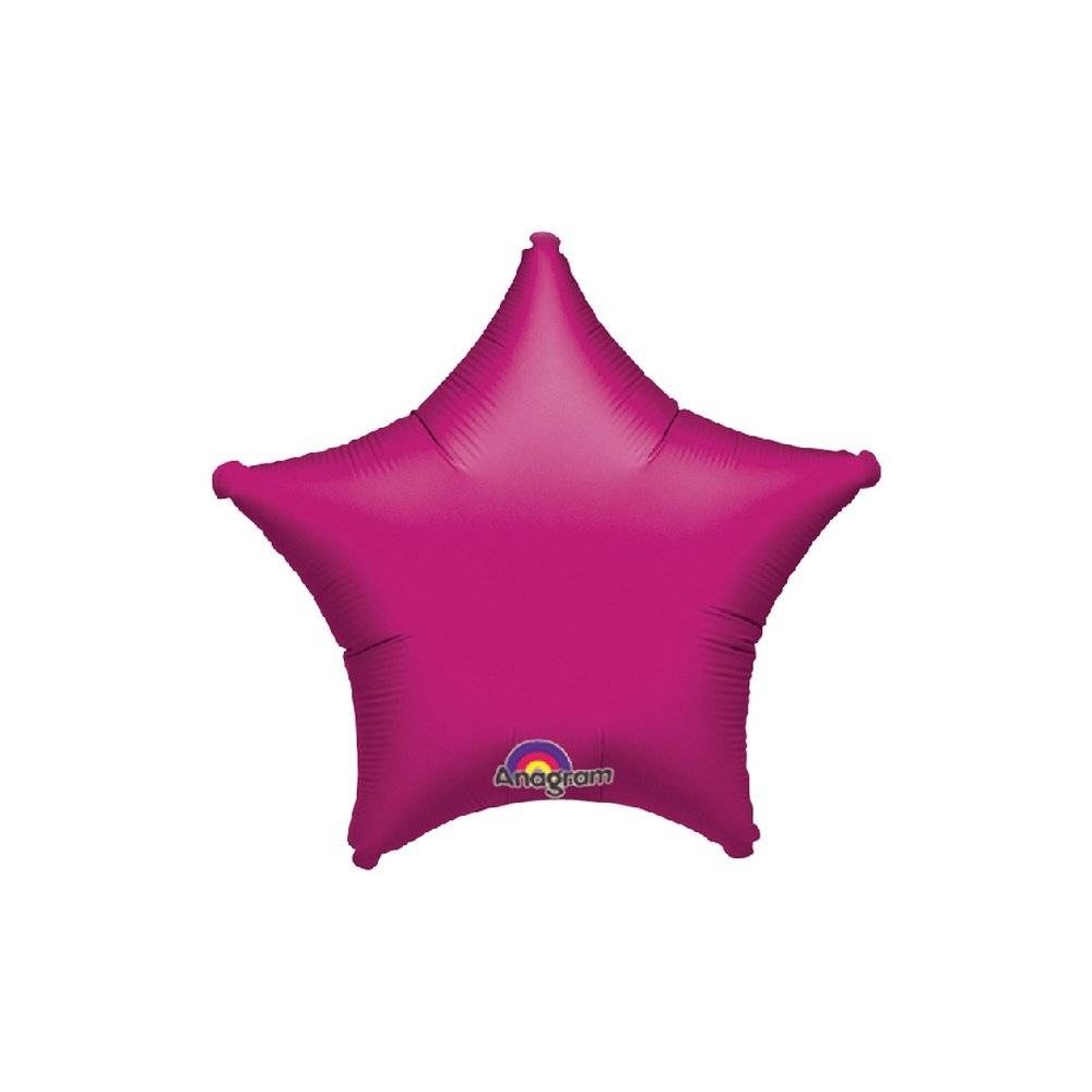 Balão Estrela Rosa Fúcsia 48 cm (1 ud)