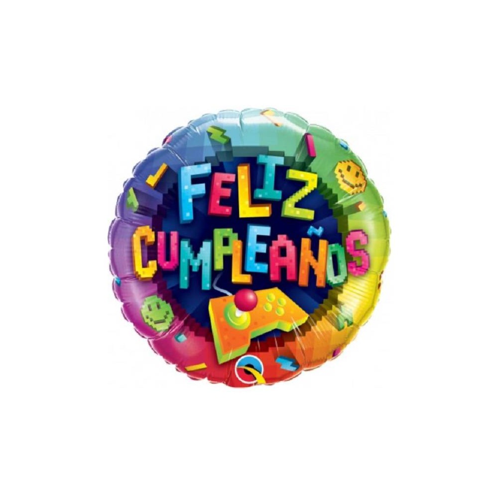 Balão "Feliz Cumpleaños" Videogame (1 ud)