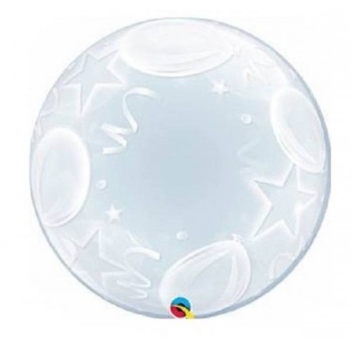 Globo Bubble Burbuja Estrellas y Globos 60 cm (1 ud)