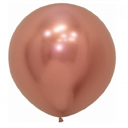 Balão reflex rosa dourado 60 cm (1 ud)