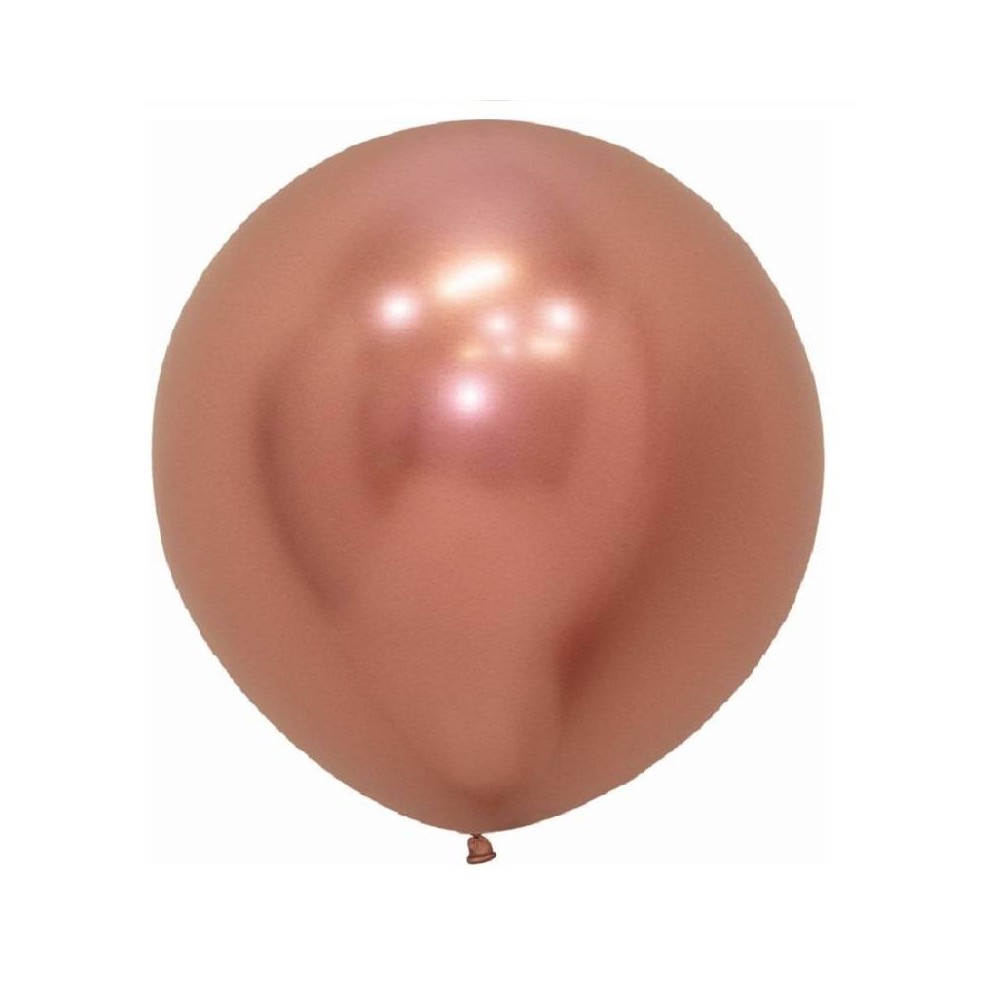 Balão reflex rosa dourado 60 cm (1 ud)