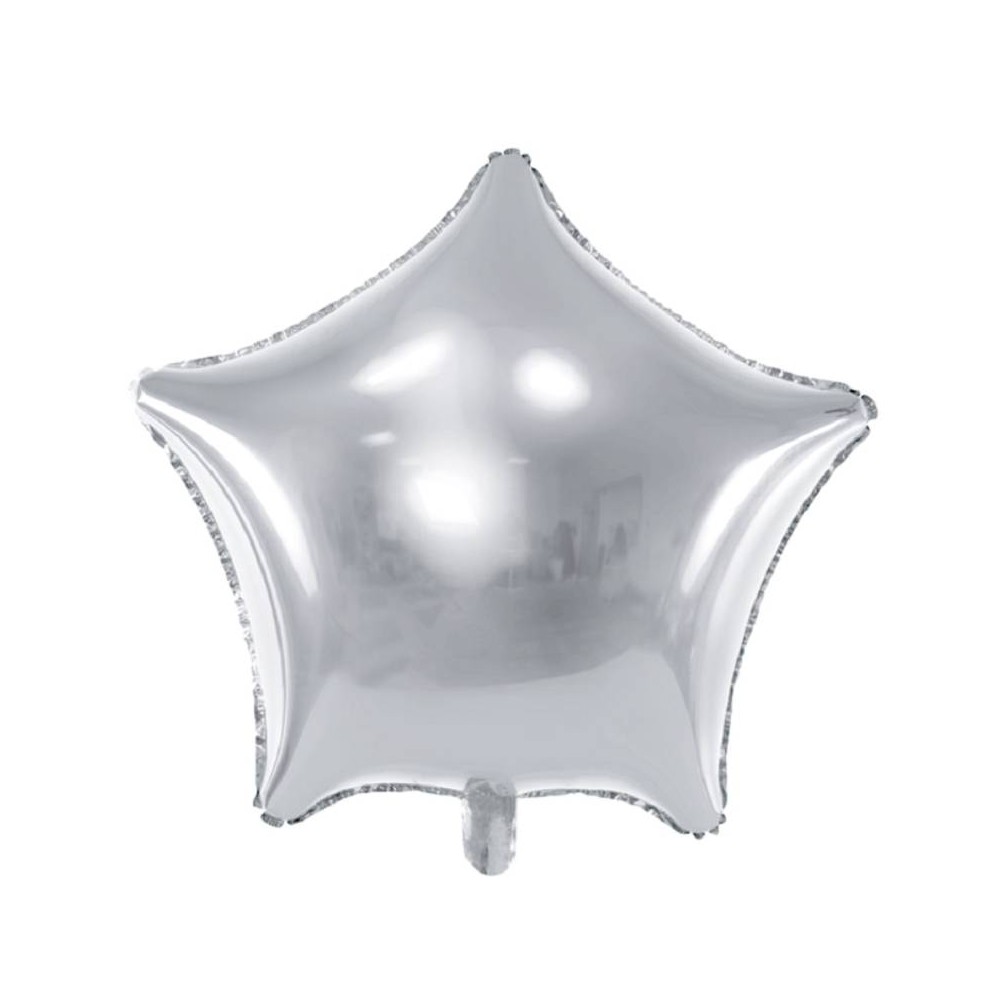 Balão Estrela Prata 48 cm (1 ud)