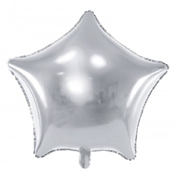Balão Estrela Prata 48 cm (1 ud)