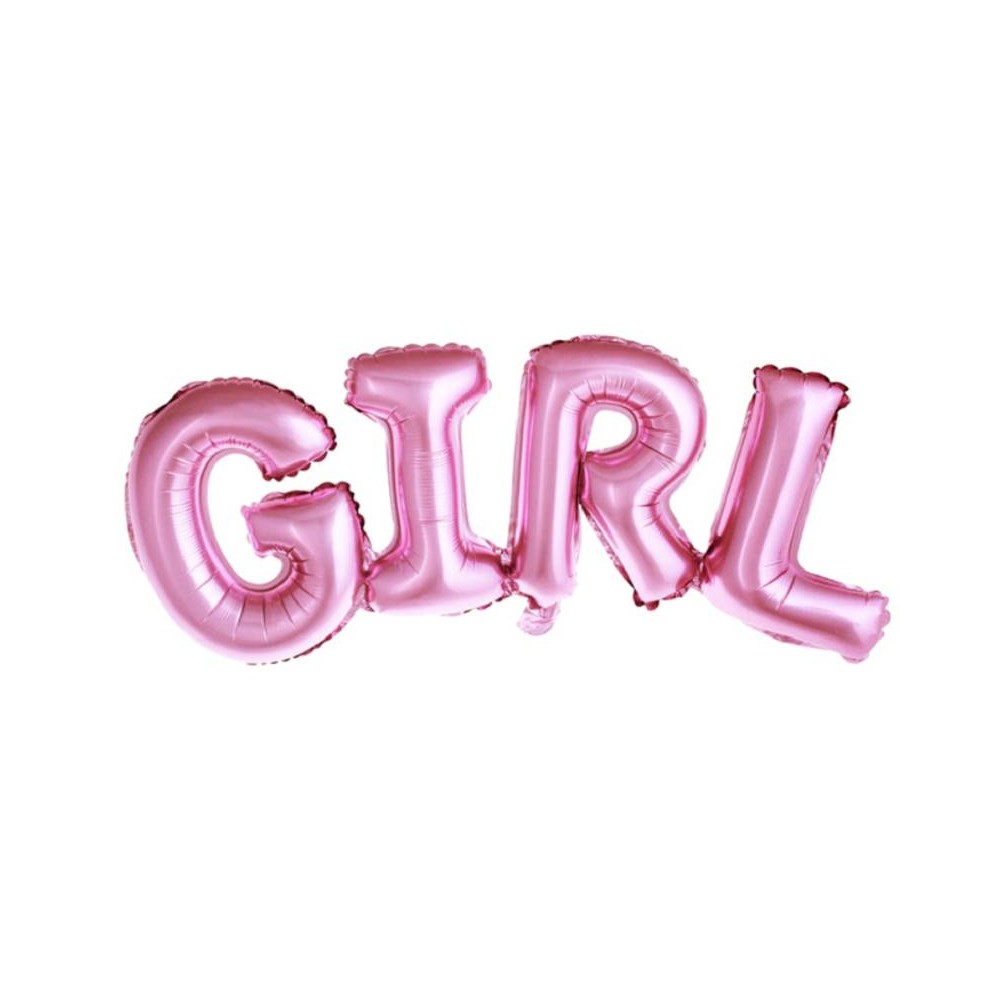 Balão Foil "GIRL" rosa (1 ud)