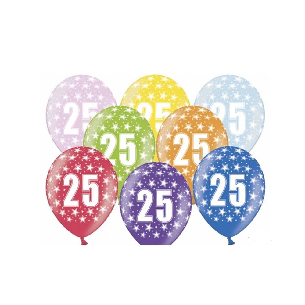 Balões Nº25 estrelas (6 uds)