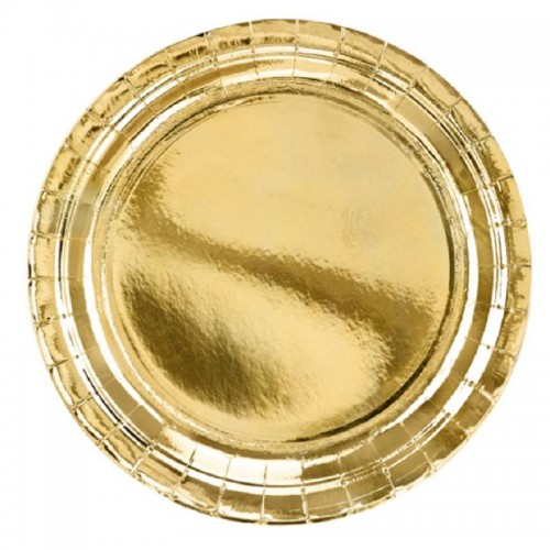 Platos Oro Foil 23 cm (6 uds)