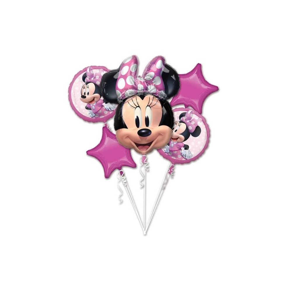 Kit globos foil Minnie Mouse (5 uds)